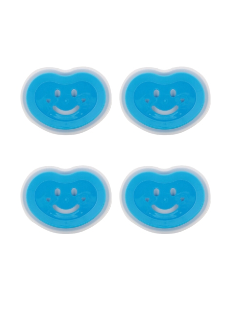 

POKORY Pack Of 4 Blue Solid Plastic Soap Dish