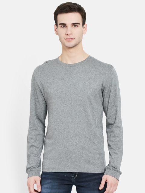 

METTLE Men Grey Round Neck T-shirt