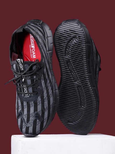 

ASIAN Men Black Mesh Delta-02 Running Non-Marking Shoes
