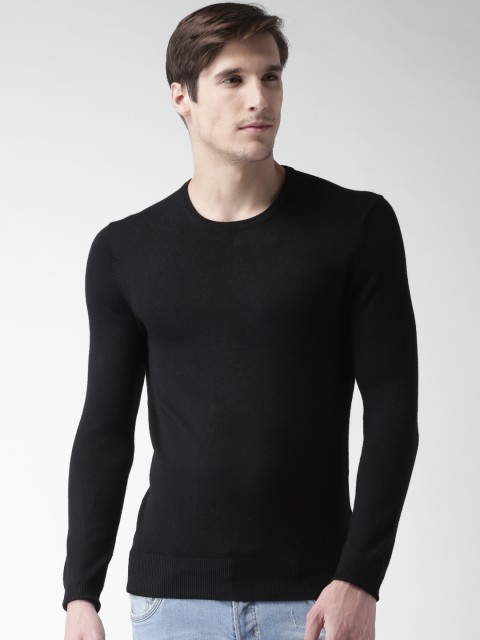 

ALCOTT Men Black Solid Sweater