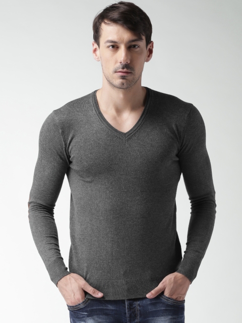 

ALCOTT Men Grey Melange Solid Sweater