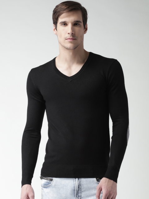 

ALCOTT Men Black Solid Sweater