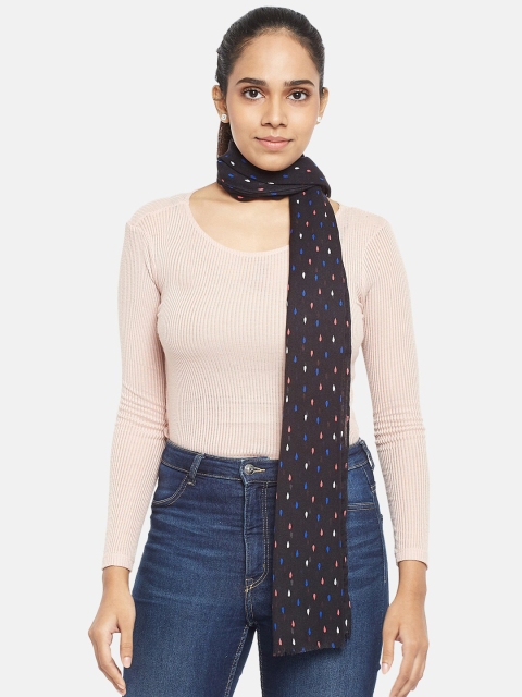 

Honey by Pantaloons Women Black & Pink Printed Scarf