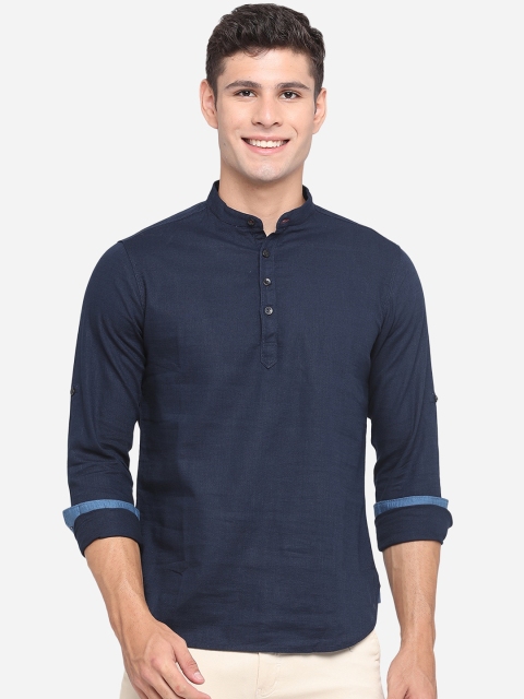 

Greenfibre Men Blue Slim Fit Casual Shirt