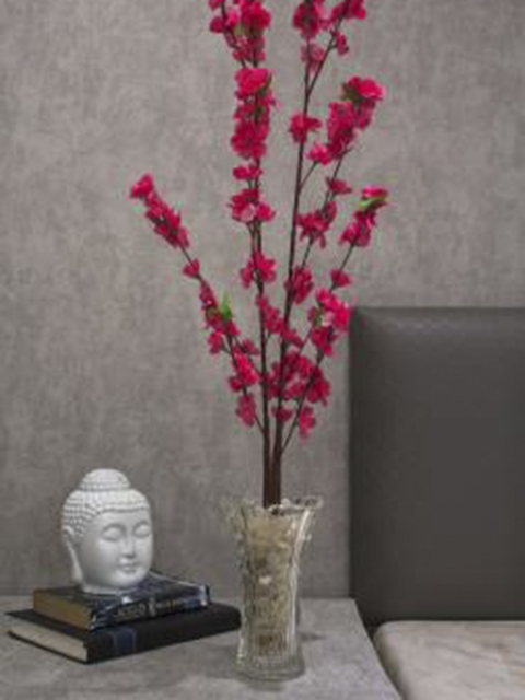 

PolliNation Set Of 2 Pink Artificial Peach Blossom Bunch Without Pot