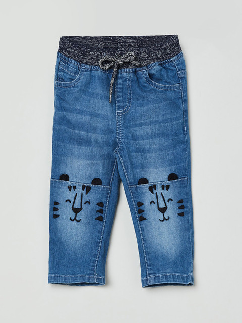 

max Boys Blue Slim Fit Heavy Fade Jeans