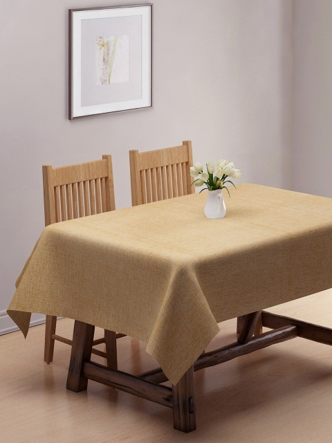 

KLOTTHE Beige Woven-Design 6-Seater Rectangular Table Cover