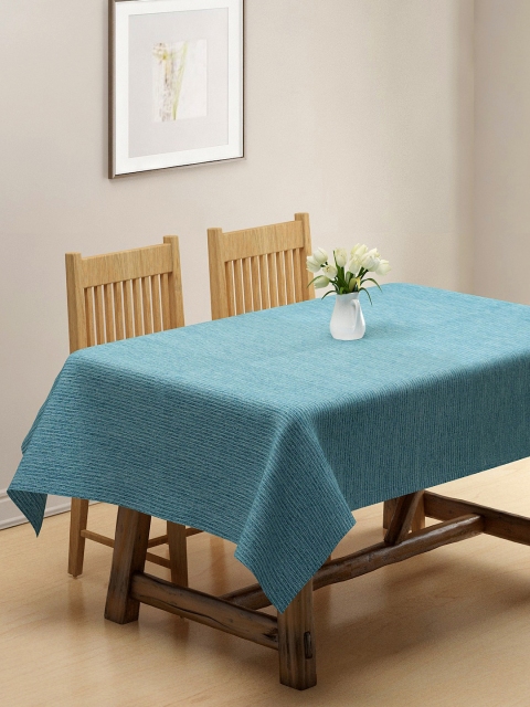 

KLOTTHE Turquoise Blue Solid Woven 6-Seater Rectangular Table Cover