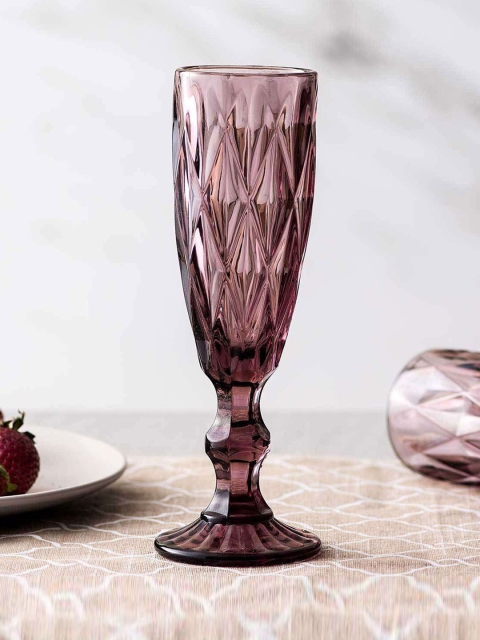 

THEDECORKART Set Of 2 Champagne Flute Glasses, Purple