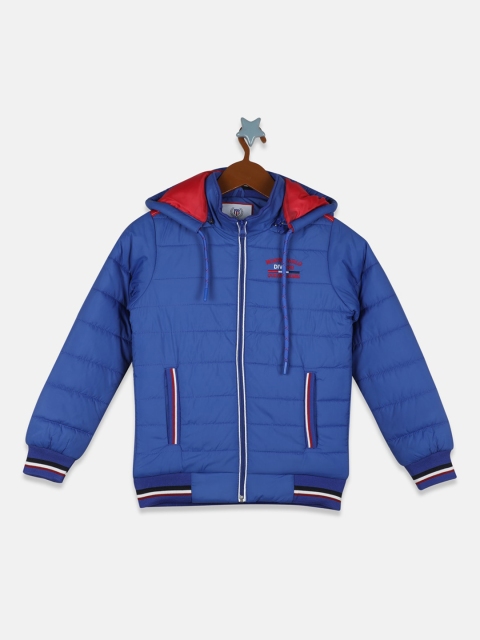 

Monte Carlo Boys Blue Lightweight Open Front Jacket with Patchwork
