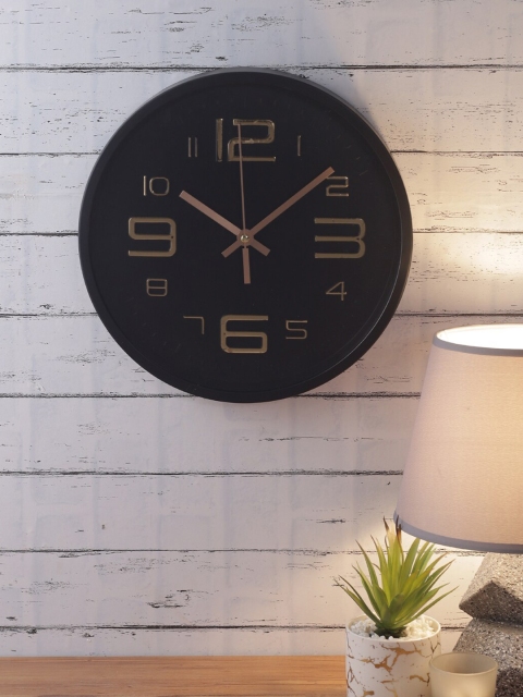 

House Of Accessories Black Contemporary Wall Clock
