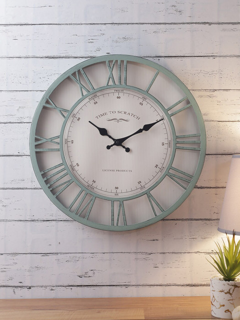 

House Of Accessories Sea Green & White Contemporary Wall Clock