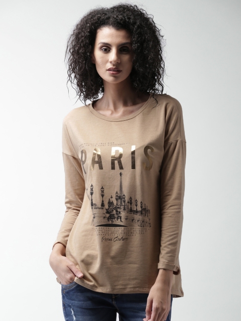 

ALCOTT Women Beige Printed T-Shirt