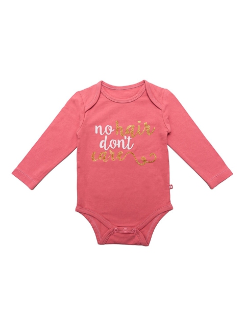 

Nino Bambino Infant Girls Pink & White Printed Pure Organic Cotton Bodysuit