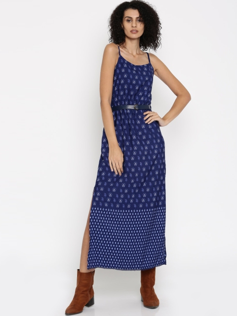 

Tokyo Talkies Women Navy Blue Printed Maxi Dress