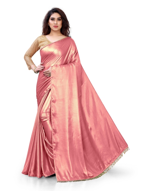 

Mirchi Fashion Pink Satin Saree