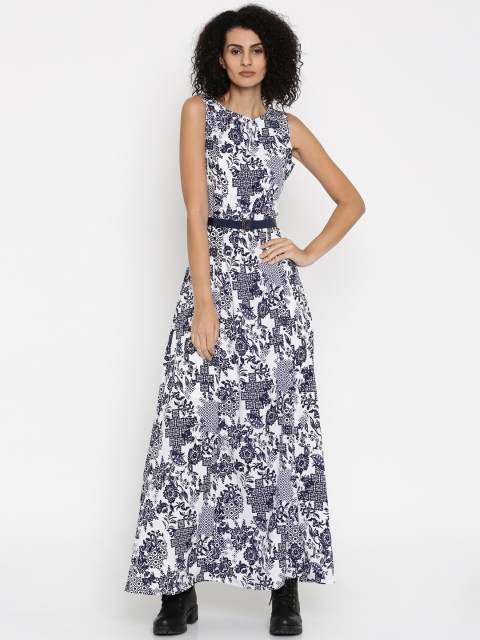 

Tokyo Talkies Women White Printed Maxi Dress