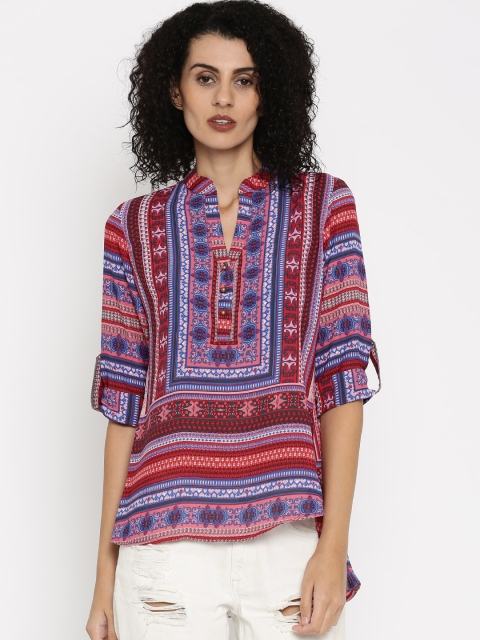 

Tokyo Talkies Pink Polyester Printed Tunic