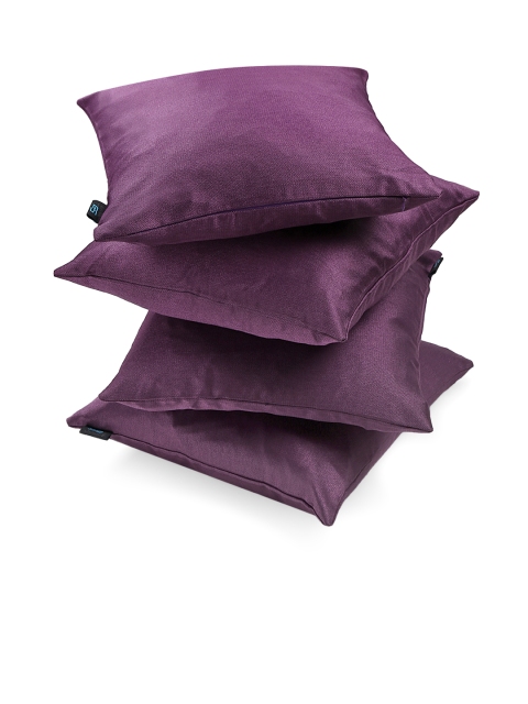 

S9home by Seasons Purple Set of 4 16" x 16" Square Cushion Covers