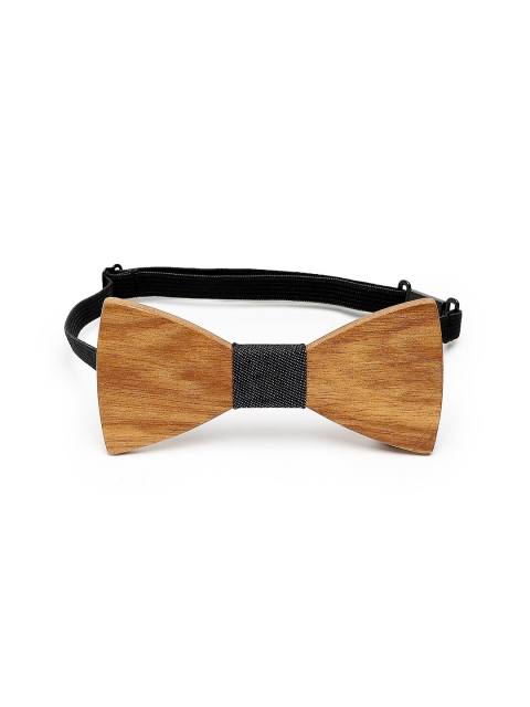 

Alvaro Castagnino Men Brown & Black Printed Wooden Bow Tie