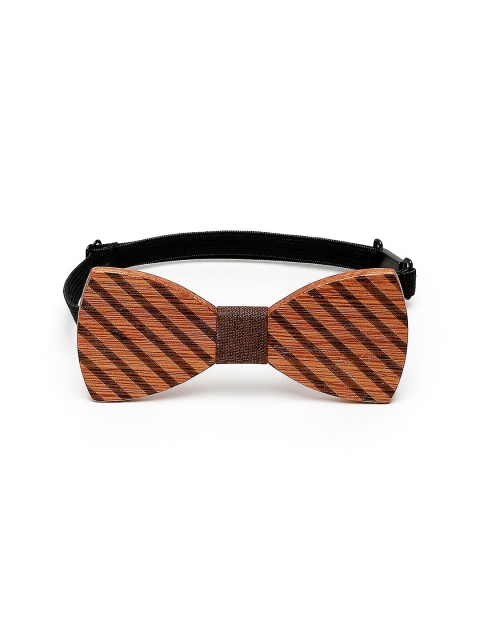 

Alvaro Castagnino Men Brown Printed Wooden Bow Tie