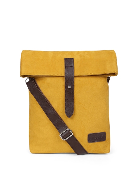 

MBOSS Unisex Yellow & Brown Solid Messenger Bag