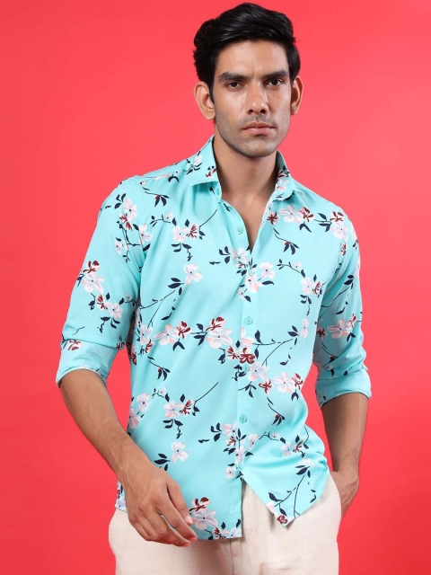 

Tistabene Men Green Opaque Printed Casual Shirt