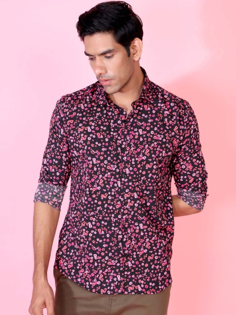 

Tistabene Men Pink Opaque Printed Casual Shirt