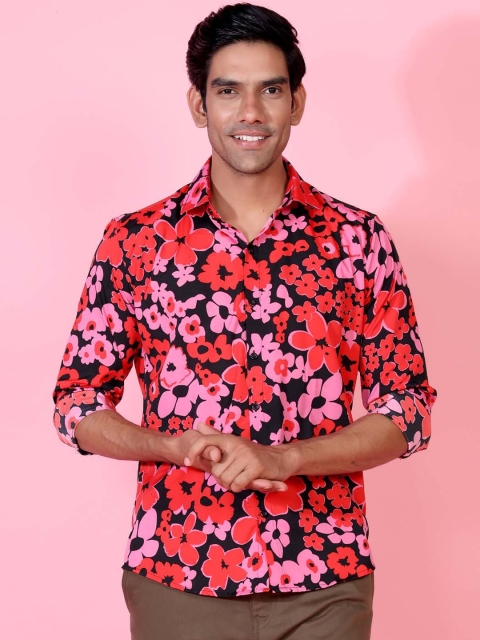 

Tistabene Men Pink Opaque Printed Casual Shirt