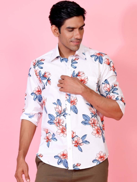 

Tistabene Men White Floral Opaque Printed Casual Shirt