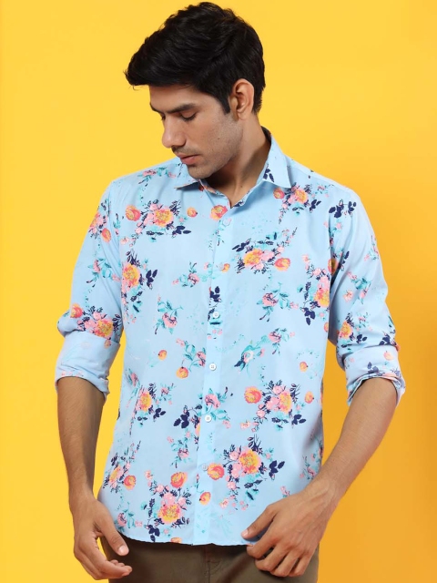

Tistabene Men Blue Floral Opaque Printed Casual Shirt