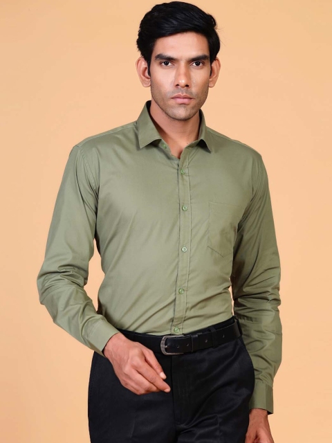 

Tistabene Men Green Opaque Casual Shirt