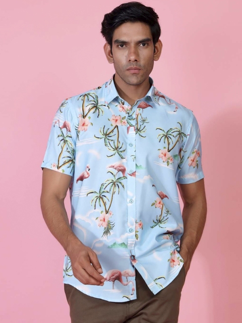 

Tistabene Men Blue Floral Opaque Printed Casual Shirt