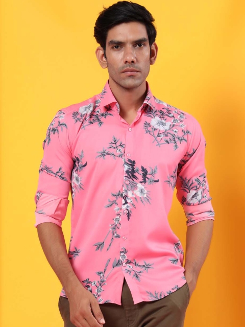 

Tistabene Men Pink Floral Opaque Printed Casual Shirt
