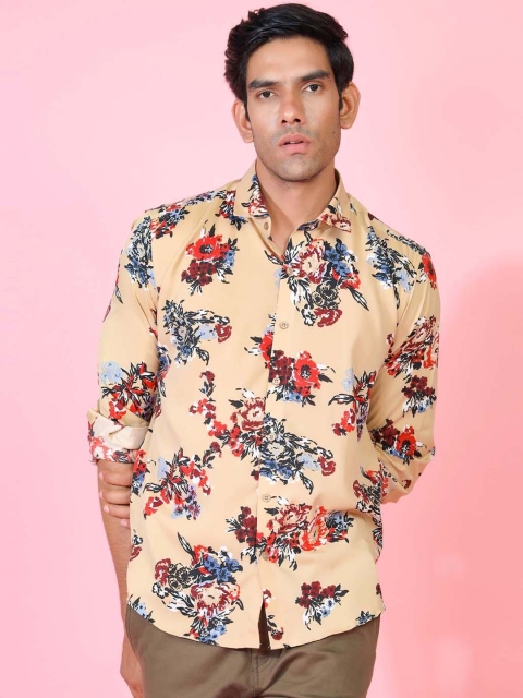 

Tistabene Men Beige Floral Opaque Printed Casual Shirt