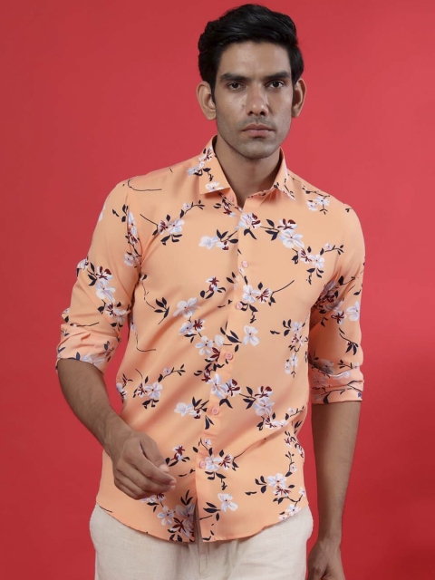 

Tistabene Men Pink Opaque Printed Casual Shirt