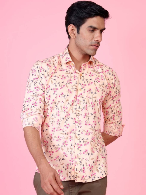 

Tistabene Men Pink Floral Opaque Printed Casual Shirt