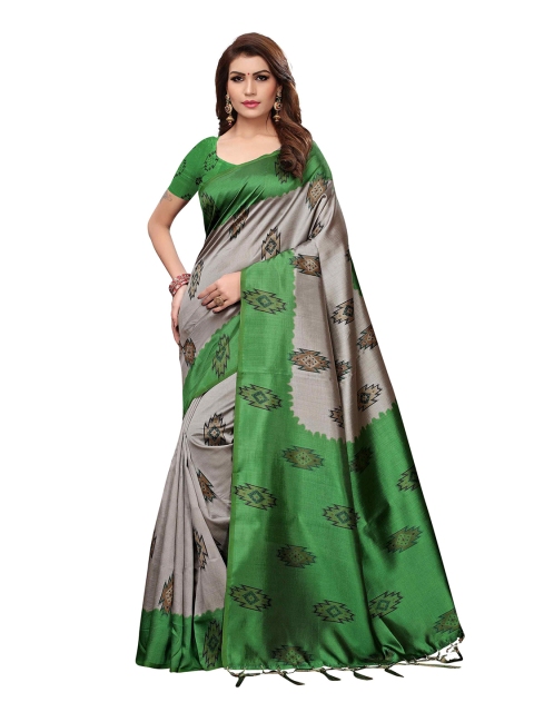 

MOKSHA DESIGNS Green & Green Woven Design Pure Silk Kanjeevaram Saree