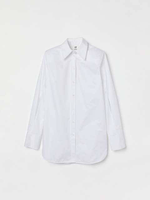 

H&M Women White Cotton Poplin Shirt