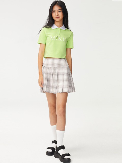 

H&M Women Beige Pleated Skirt