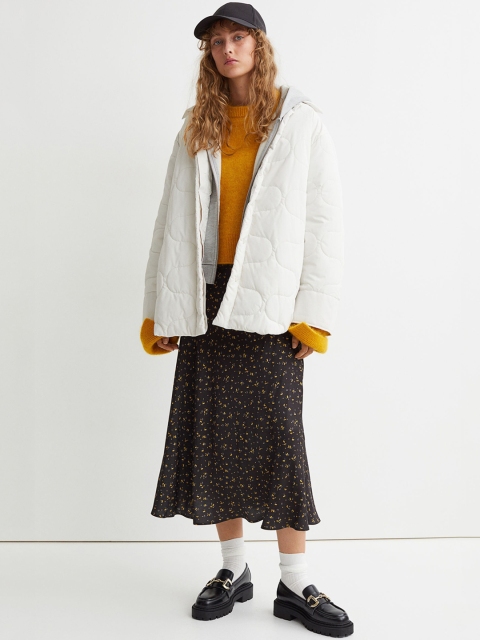 

H&M Women Black Floral Skirt