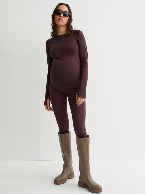 

H&M MAMA Women Purple Seamless Sports Top