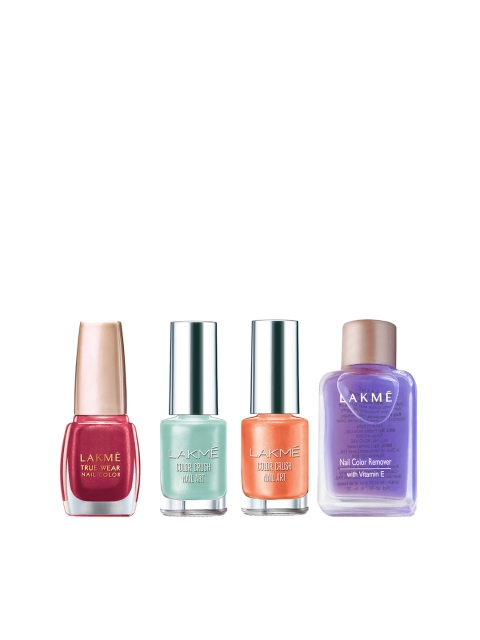 

Lakme Set of 3 Nail Colour & 1 Nail Colour Remover, Blue