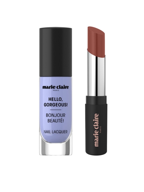 

Marie Claire Set of My Match Lipstick & Nail Lacquer, Brown