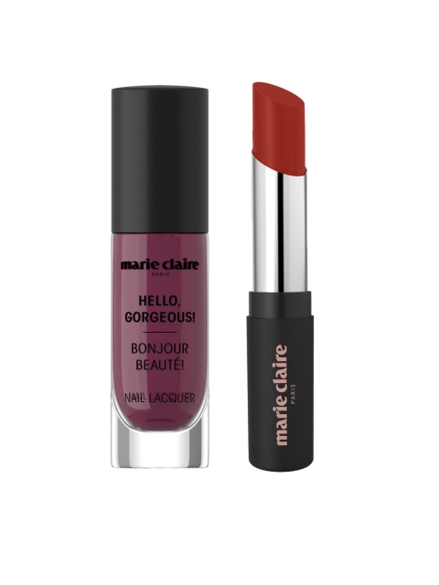 

Marie Claire Set of My Match Lipstick & Nail Lacquer, Brown