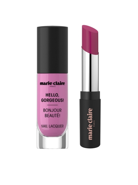 

Marie Claire Nail Lacquer L'Amour Lavender & Morderne Mauve Lipstick, Pink