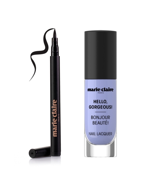 

Marie Claire Hello Gorgeous Sketch Eyeliner and Nail Lacquer - Baby Bleu, Black