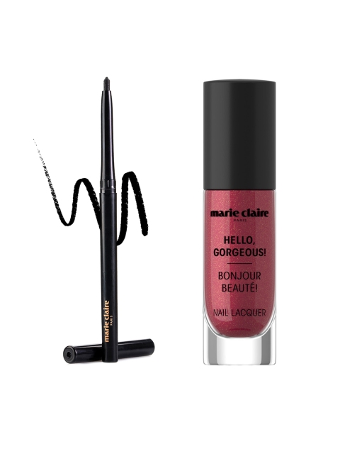 

Marie Claire Set of Nail Lacquer & Kohl Me Baby Eye Kajal, Black