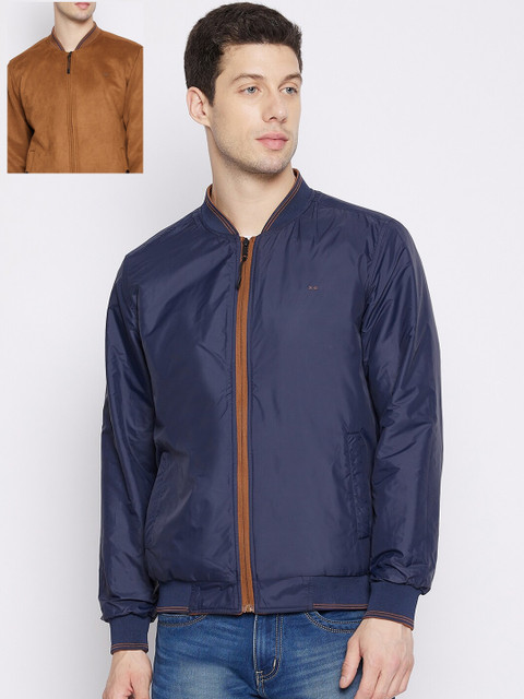 

Okane Men Tan Reversible Bomber Jacket