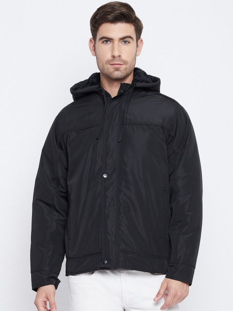 

Okane Men Black Lightweight Hooded Jacket